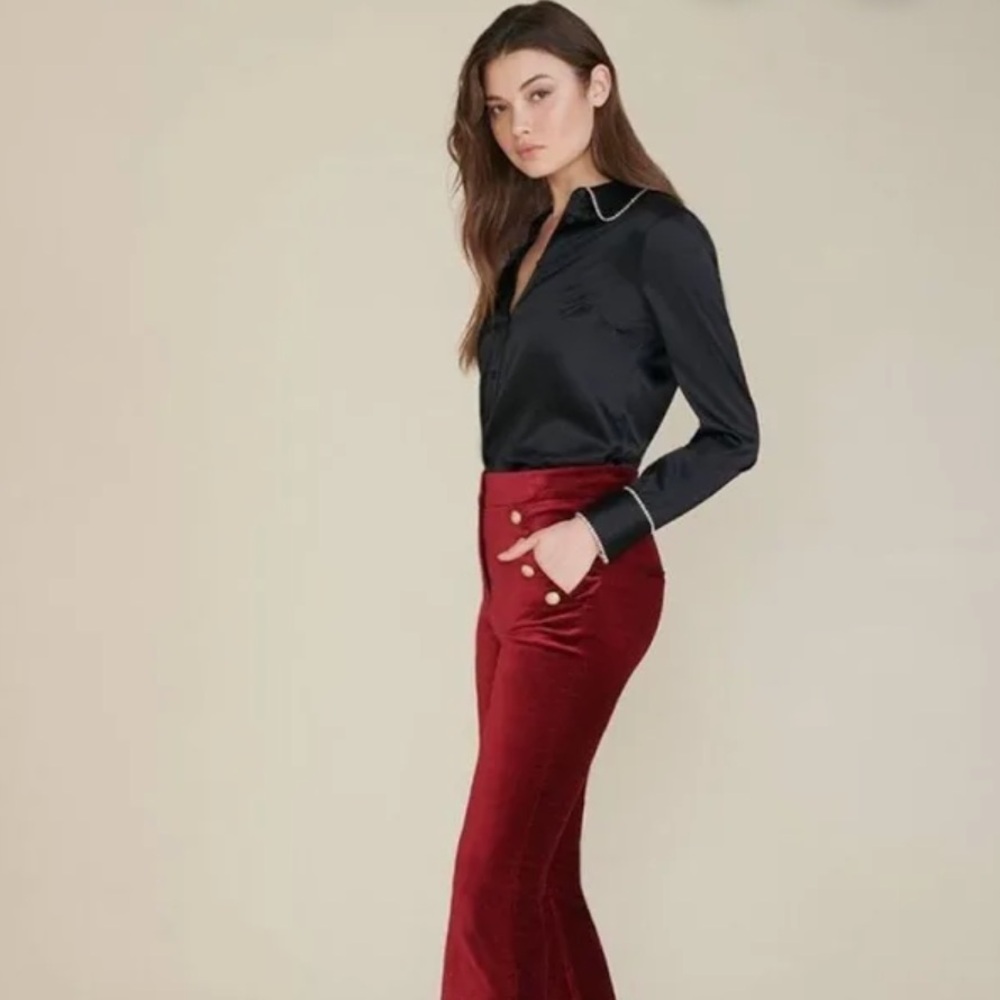 Veronica Beard Kylar Rhinestone Button-Down Silk Top Blouse - Picture 2 of 16